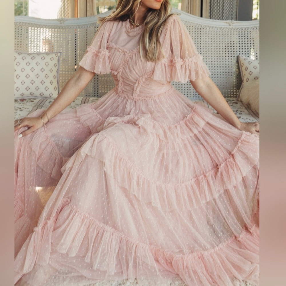 Brand New Ivy City blush whimsical dress M